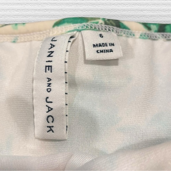 Janie & Jack PARROT PALM RUFFLE 2-PIECE SWIMSUIT - Picture 3 of 5